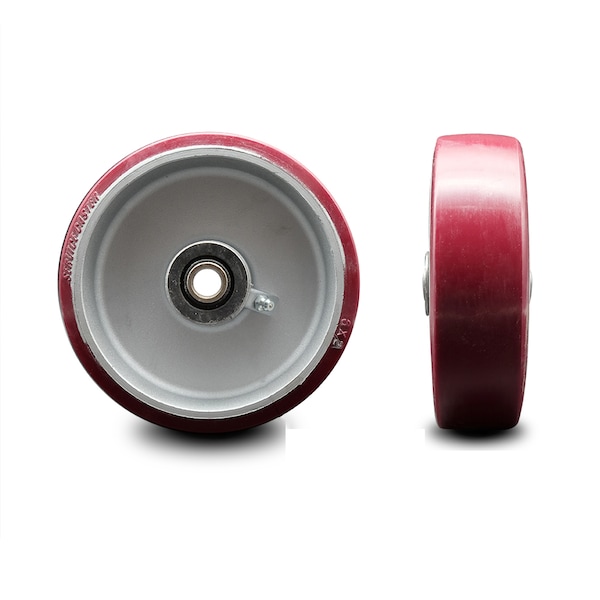 SCC-6" Poly on Aluminum Wheel Only w/Roller Bearing- 1/2" Bore-1200 lbs Capacity